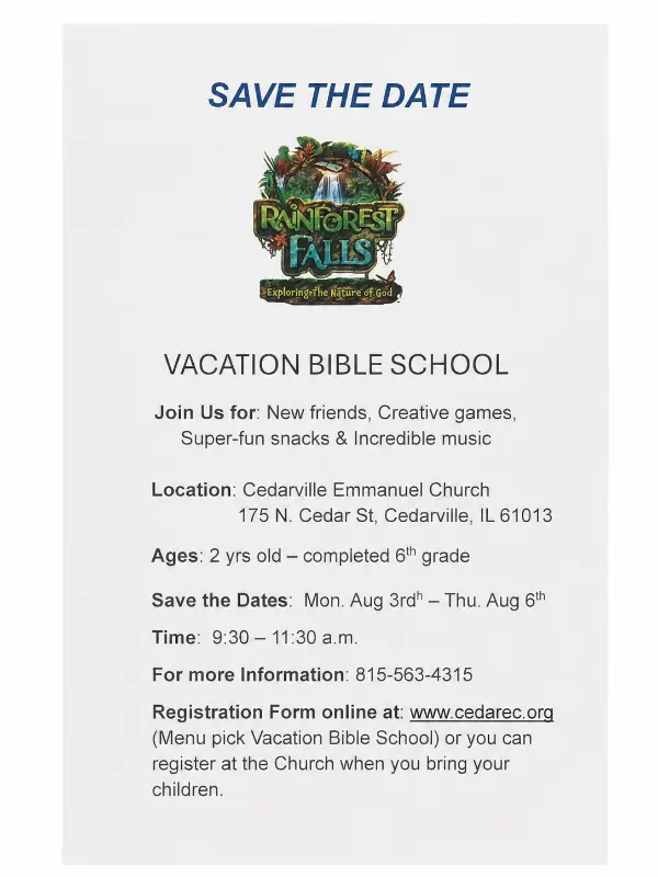 Cedarville vbs